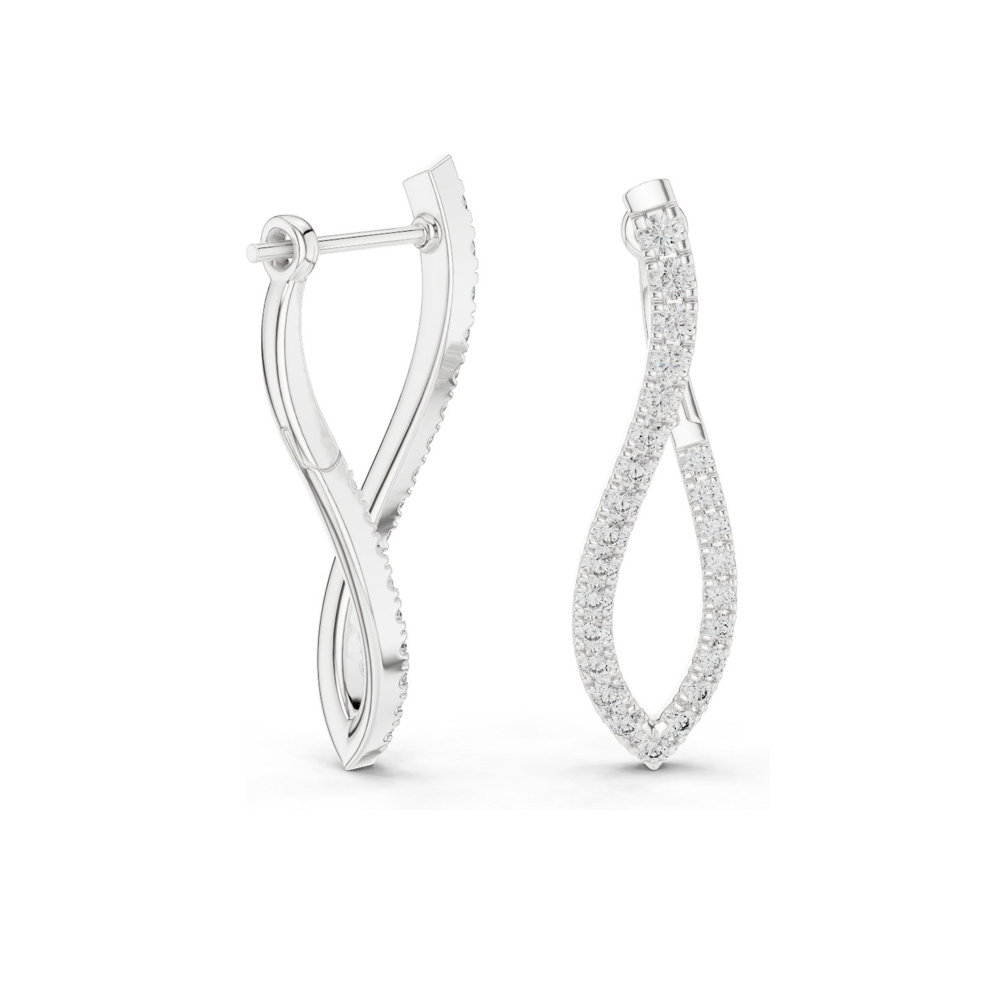 0.788 CT Lab Diamond Earrings for Women | VVS-VS EF Clarity | 18KT, 14KT, 10KT Gold & 925 Silver | Rose, Yellow, White Gold & Moissanite Options