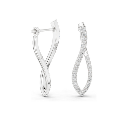 0.788 CT Lab Diamond Earrings for Women | VVS-VS EF Clarity | 18KT, 14KT, 10KT Gold & 925 Silver | Rose, Yellow, White Gold & Moissanite Options