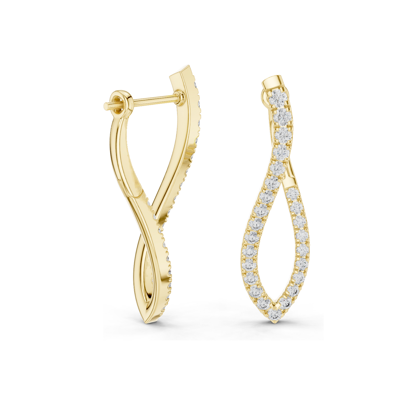 0.788 CT Lab Diamond Earrings for Women | VVS-VS EF Clarity | 18KT, 14KT, 10KT Gold & 925 Silver | Rose, Yellow, White Gold & Moissanite Options