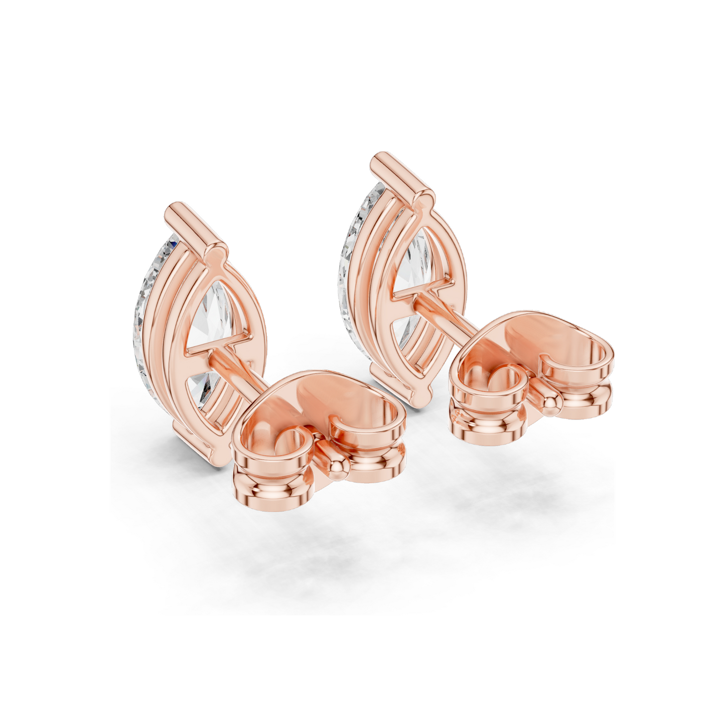 0.1 CT Lab Diamond Marquise Earrings | VVS-VS EF Clarity | 18KT, 14KT, 10KT Gold & 925 Silver | Rose, Yellow, White Gold & Moissanite Options