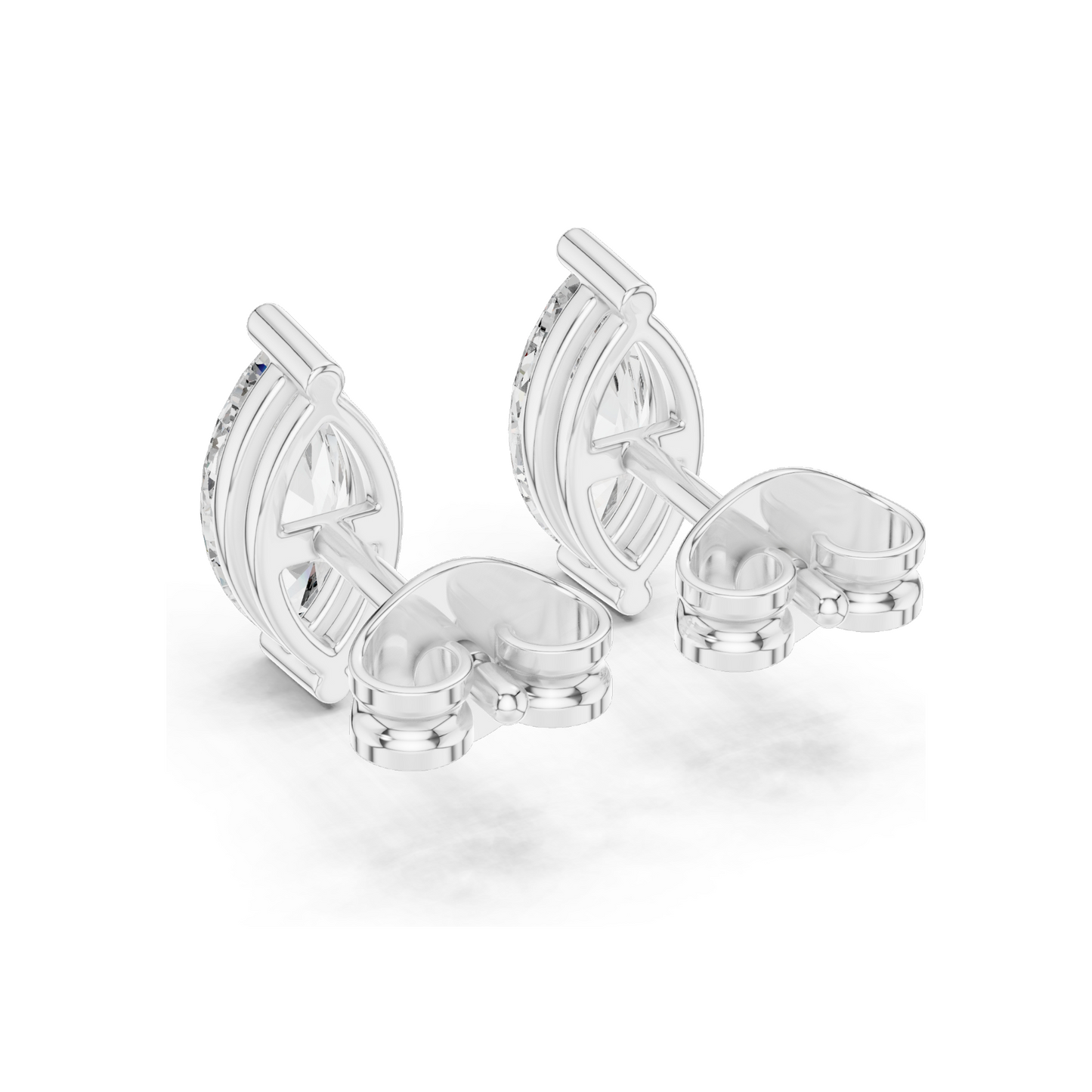 0.1 CT Lab Diamond Marquise Earrings | VVS-VS EF Clarity | 18KT, 14KT, 10KT Gold & 925 Silver | Rose, Yellow, White Gold & Moissanite Options