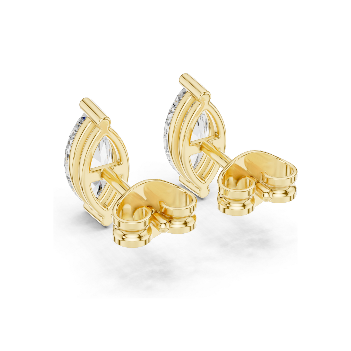 0.1 CT Lab Diamond Marquise Earrings | VVS-VS EF Clarity | 18KT, 14KT, 10KT Gold & 925 Silver | Rose, Yellow, White Gold & Moissanite Options