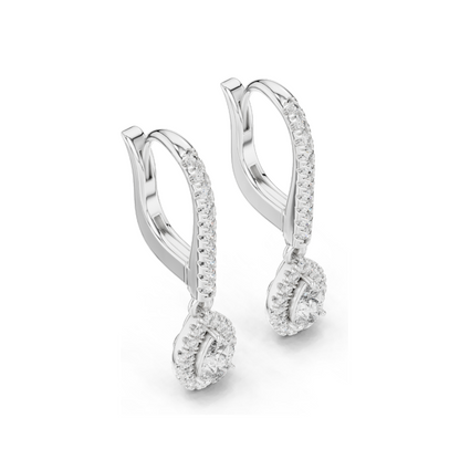 Lab Diamond Drop Earrings – 0.828 CT | VVS-VS EF Clarity | 18KT, 14KT, 10KT Gold & 925 Silver | Rose, Yellow, White Gold & Moissanite Options