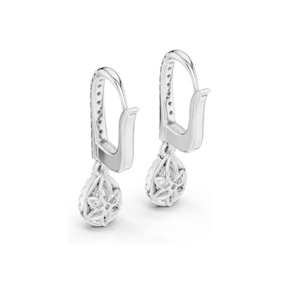 Lab Diamond Drop Earrings – 0.828 CT | VVS-VS EF Clarity | 18KT, 14KT, 10KT Gold & 925 Silver | Rose, Yellow, White Gold & Moissanite Options