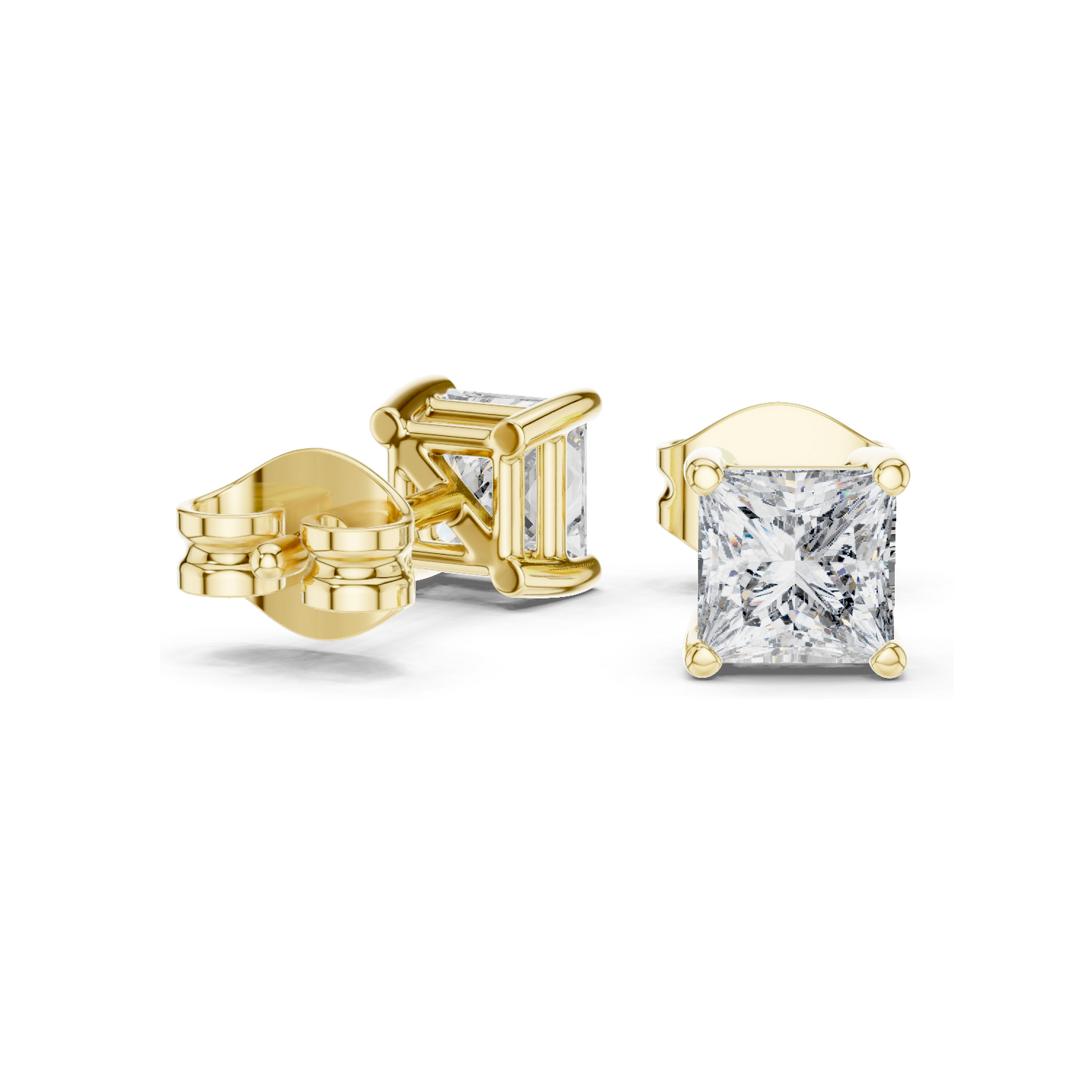 1 CT Lab Diamond Earrings for Women | VVS-VS EF Clarity | 18KT, 14KT, 10KT Gold & 925 Silver | Rose, Yellow, White Gold & Moissanite Options
