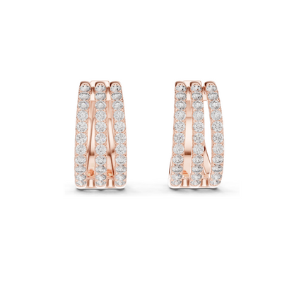 1.98 CT Lab Diamond Earrings for Women | VVS-VS EF Clarity | 18KT, 14KT, 10KT Gold & 925 Silver | Rose, Yellow, White Gold & Moissanite Options