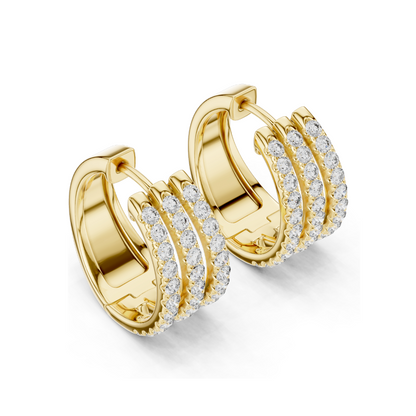 1.98 CT Lab Diamond Earrings for Women | VVS-VS EF Clarity | 18KT, 14KT, 10KT Gold & 925 Silver | Rose, Yellow, White Gold & Moissanite Options