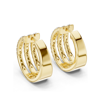 1.98 CT Lab Diamond Earrings for Women | VVS-VS EF Clarity | 18KT, 14KT, 10KT Gold & 925 Silver | Rose, Yellow, White Gold & Moissanite Options