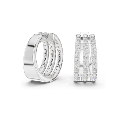 1.98 CT Lab Diamond Earrings for Women | VVS-VS EF Clarity | 18KT, 14KT, 10KT Gold & 925 Silver | Rose, Yellow, White Gold & Moissanite Options