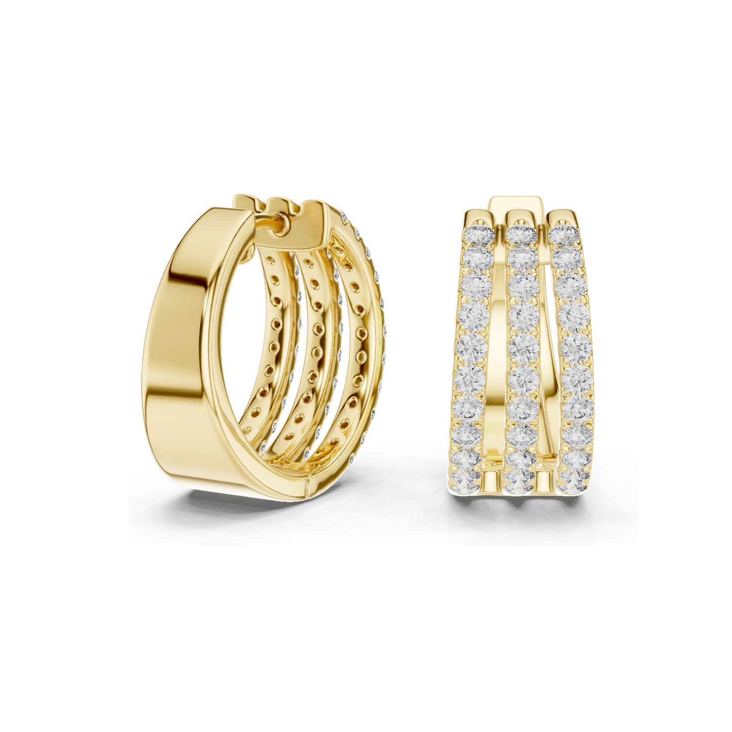 1.98 CT Lab Diamond Earrings for Women | VVS-VS EF Clarity | 18KT, 14KT, 10KT Gold & 925 Silver | Rose, Yellow, White Gold & Moissanite Options