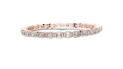 9.3 CT Lab Diamond Emerald-Cut Bracelet | VVS-VS EF Clarity | 18KT, 14KT, 10KT Gold & 925 Silver | Rose, Yellow, White Gold Options | Luxury Fine Jewelry
