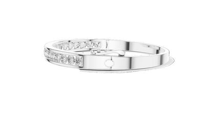 3.465 CT Lab Diamond Bangle Bracelet | Round Brilliant Cut | 10KT, 14KT, 18KT Gold & 925 Silver | Rose, Yellow, White Gold Options | Luxury Fine Jewelry