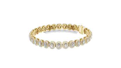 7.04 CT Lab Diamond Tennis Bracelet | Cushion Cut | 10KT, 14KT, 18KT Gold & 925 Silver | Rose, Yellow, White Gold Options | Luxury Fine Jewelry