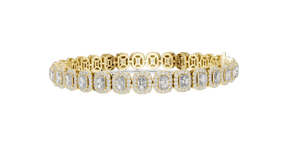 7.04 CT Lab Diamond Tennis Bracelet | Cushion Cut | 10KT, 14KT, 18KT Gold & 925 Silver | Rose, Yellow, White Gold Options | Luxury Fine Jewelry