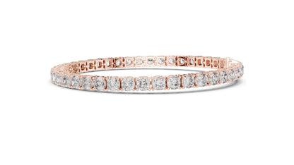 4.4 CT Lab Diamond Tennis Bracelet | Round Brilliant Cut | 10KT, 14KT, 18KT Gold & 925 Silver | Moissanite Options | Rose, Yellow, White Gold | Luxury Fine Jewelry