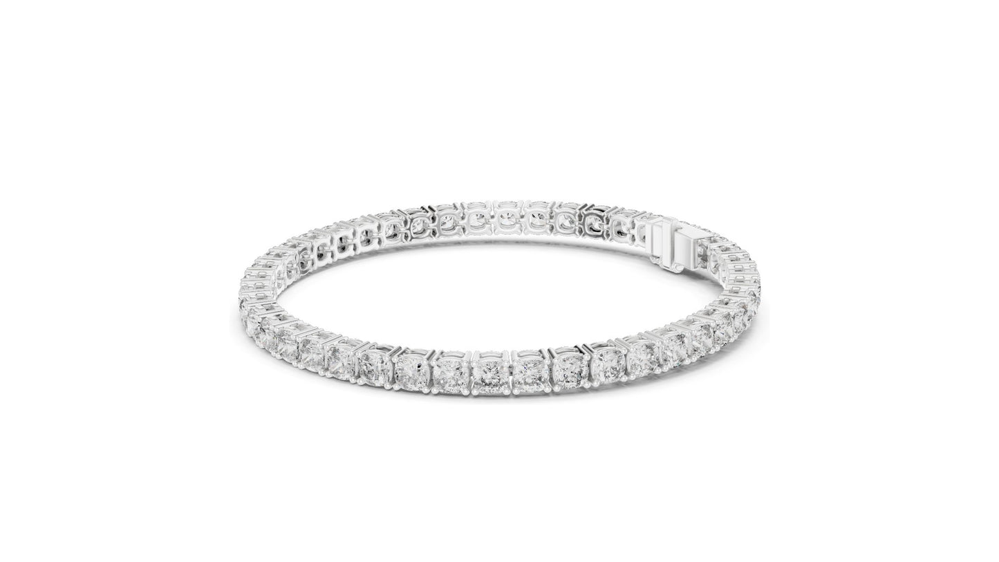 4.4 CT Lab Diamond Tennis Bracelet | Round Brilliant Cut | 10KT, 14KT, 18KT Gold & 925 Silver | Moissanite Options | Rose, Yellow, White Gold | Luxury Fine Jewelry