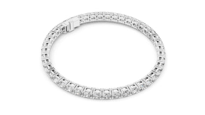 4.4 CT Lab Diamond Tennis Bracelet | Round Brilliant Cut | 10KT, 14KT, 18KT Gold & 925 Silver | Moissanite Options | Rose, Yellow, White Gold | Luxury Fine Jewelry