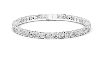 4.4 CT Lab Diamond Tennis Bracelet | Round Brilliant Cut | 10KT, 14KT, 18KT Gold & 925 Silver | Moissanite Options | Rose, Yellow, White Gold | Luxury Fine Jewelry