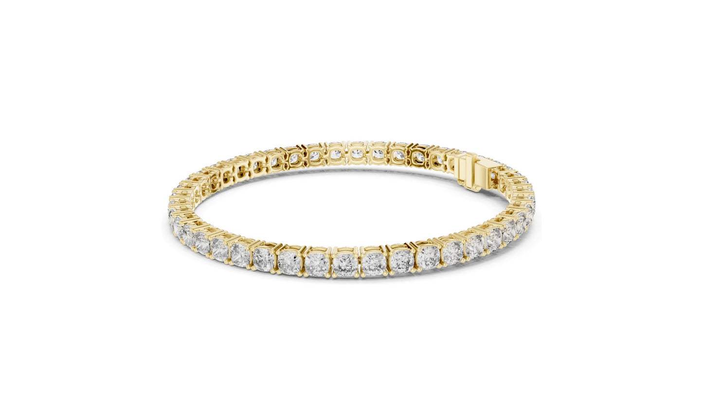 4.4 CT Lab Diamond Tennis Bracelet | Round Brilliant Cut | 10KT, 14KT, 18KT Gold & 925 Silver | Moissanite Options | Rose, Yellow, White Gold | Luxury Fine Jewelry