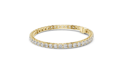 4.4 CT Lab Diamond Tennis Bracelet | Round Brilliant Cut | 10KT, 14KT, 18KT Gold & 925 Silver | Moissanite Options | Rose, Yellow, White Gold | Luxury Fine Jewelry