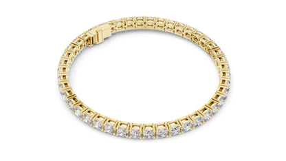 4.4 CT Lab Diamond Tennis Bracelet | Round Brilliant Cut | 10KT, 14KT, 18KT Gold & 925 Silver | Moissanite Options | Rose, Yellow, White Gold | Luxury Fine Jewelry