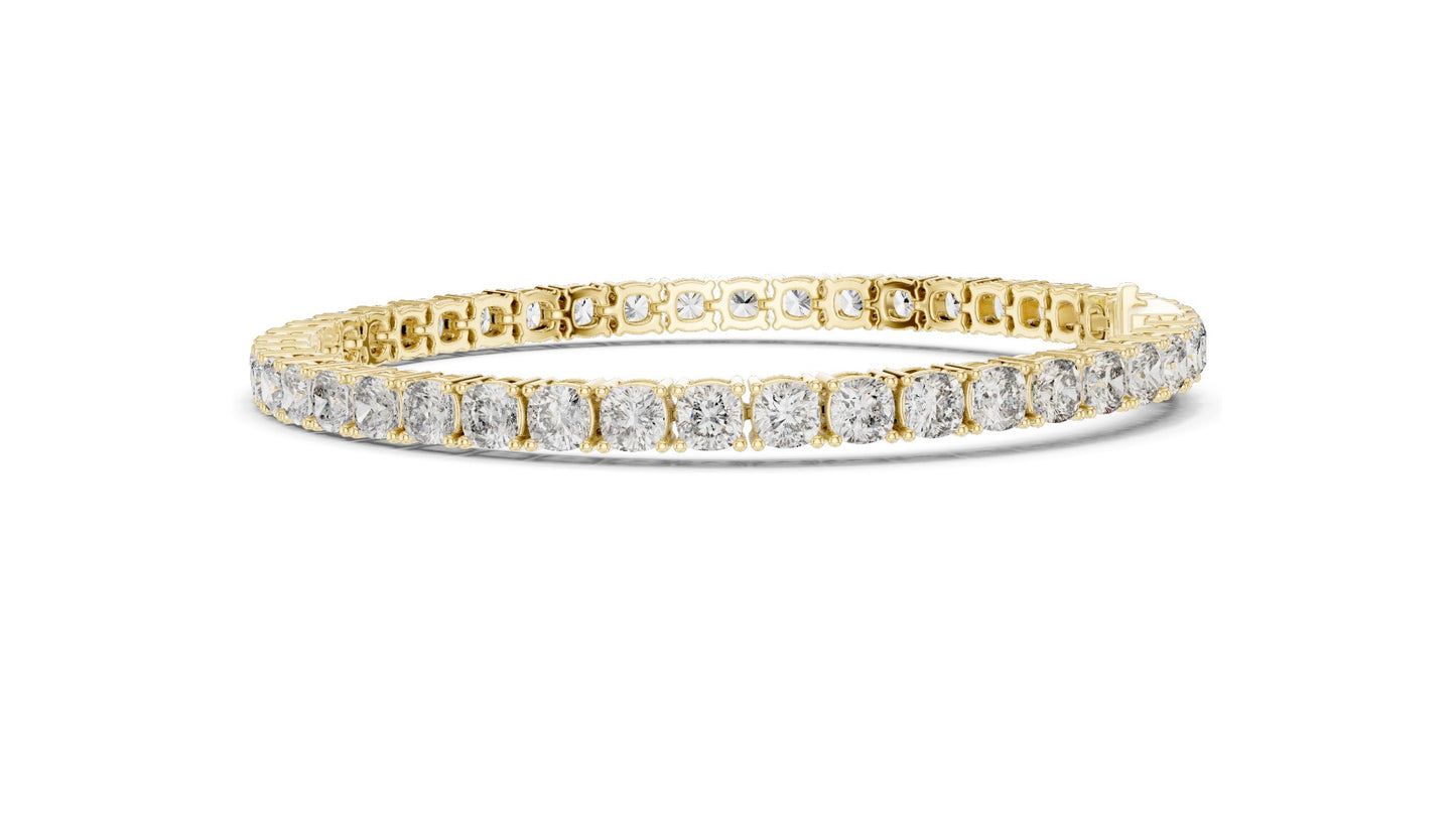 4.4 CT Lab Diamond Tennis Bracelet | Round Brilliant Cut | 10KT, 14KT, 18KT Gold & 925 Silver | Moissanite Options | Rose, Yellow, White Gold | Luxury Fine Jewelry