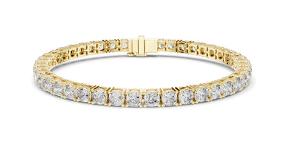 4.4 CT Lab Diamond Tennis Bracelet | Round Brilliant Cut | 10KT, 14KT, 18KT Gold & 925 Silver | Moissanite Options | Rose, Yellow, White Gold | Luxury Fine Jewelry