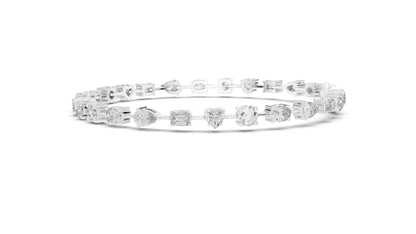 3.99 CT Lab Diamond Multi-Cut Tennis Bracelet | Round, Oval, Emerald Cuts | 10KT, 14KT, 18KT Gold & 925 Silver | Moissanite Options | Rose, Yellow, White Gold | Luxury Fine Jewelry