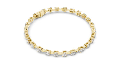 3.99 CT Lab Diamond Multi-Cut Tennis Bracelet | Round, Oval, Emerald Cuts | 10KT, 14KT, 18KT Gold & 925 Silver | Moissanite Options | Rose, Yellow, White Gold | Luxury Fine Jewelry