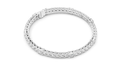 6.62 CT Lab Diamond Tennis Bracelet | Round & Square Cut Diamonds | 10KT, 14KT, 18KT Gold & 925 Silver | Moissanite Options | Rose, Yellow, White Gold | Luxury Fine Jewelry