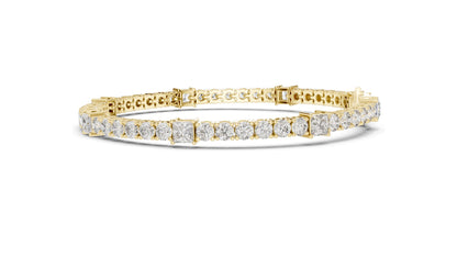 6.62 CT Lab Diamond Tennis Bracelet | Round & Square Cut Diamonds | 10KT, 14KT, 18KT Gold & 925 Silver | Moissanite Options | Rose, Yellow, White Gold | Luxury Fine Jewelry