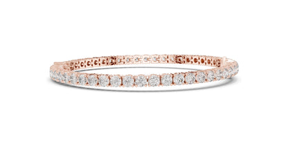 5.75 CT Lab Diamond Tennis Bracelet with Pear Cut Center | Round Brilliant & Pear Cut | 10KT, 14KT, 18KT Gold & 925 Silver | Rose, Yellow, White Gold | Luxury Fine Jewelry
