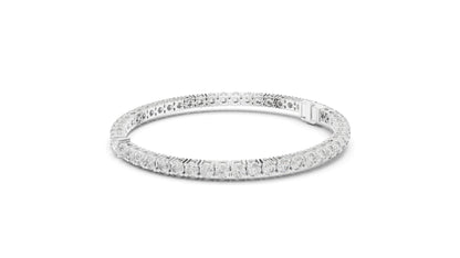 5.75 CT Lab Diamond Tennis Bracelet with Pear Cut Center | Round Brilliant & Pear Cut | 10KT, 14KT, 18KT Gold & 925 Silver | Rose, Yellow, White Gold | Luxury Fine Jewelry