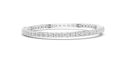 5.75 CT Lab Diamond Tennis Bracelet with Pear Cut Center | Round Brilliant & Pear Cut | 10KT, 14KT, 18KT Gold & 925 Silver | Rose, Yellow, White Gold | Luxury Fine Jewelry