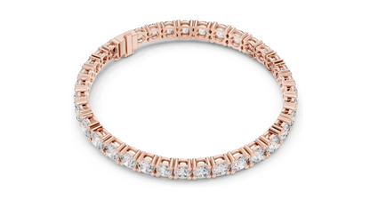 13.198 CT Lab Diamond Tennis Bracelet | Round Brilliant Cut | 18KT, 14KT, 10KT Gold & 925 Silver | Rose, Yellow, White Gold Options | Luxury Fine Jewelry