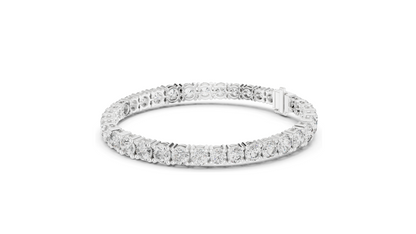 13.198 CT Lab Diamond Tennis Bracelet | Round Brilliant Cut | 18KT, 14KT, 10KT Gold & 925 Silver | Rose, Yellow, White Gold Options | Luxury Fine Jewelry