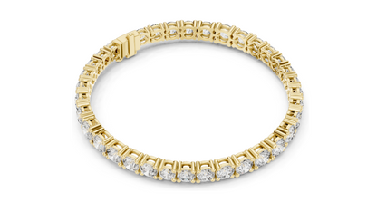 13.198 CT Lab Diamond Tennis Bracelet | Round Brilliant Cut | 18KT, 14KT, 10KT Gold & 925 Silver | Rose, Yellow, White Gold Options | Luxury Fine Jewelry