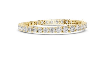 13.198 CT Lab Diamond Tennis Bracelet | Round Brilliant Cut | 18KT, 14KT, 10KT Gold & 925 Silver | Rose, Yellow, White Gold Options | Luxury Fine Jewelry