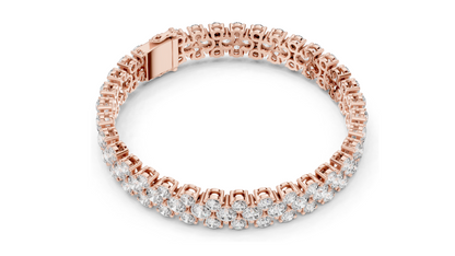17.38 CT Lab Grown Diamond Tennis Bracelet | VVS-VS EF Color | 18KT, 14KT, 10KT Gold & 925 Silver | Rose, Yellow, White Gold Options | Luxury Fine Jewelry