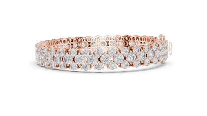 17.38 CT Lab Grown Diamond Tennis Bracelet | VVS-VS EF Color | 18KT, 14KT, 10KT Gold & 925 Silver | Rose, Yellow, White Gold Options | Luxury Fine Jewelry