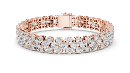 17.38 CT Lab Grown Diamond Tennis Bracelet | VVS-VS EF Color | 18KT, 14KT, 10KT Gold & 925 Silver | Rose, Yellow, White Gold Options | Luxury Fine Jewelry
