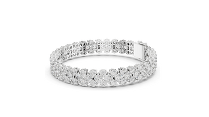 17.38 CT Lab Grown Diamond Tennis Bracelet | VVS-VS EF Color | 18KT, 14KT, 10KT Gold & 925 Silver | Rose, Yellow, White Gold Options | Luxury Fine Jewelry