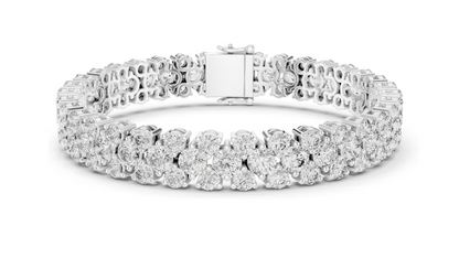 17.38 CT Lab Grown Diamond Tennis Bracelet | VVS-VS EF Color | 18KT, 14KT, 10KT Gold & 925 Silver | Rose, Yellow, White Gold Options | Luxury Fine Jewelry