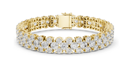 17.38 CT Lab Grown Diamond Tennis Bracelet | VVS-VS EF Color | 18KT, 14KT, 10KT Gold & 925 Silver | Rose, Yellow, White Gold Options | Luxury Fine Jewelry