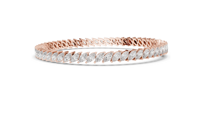 8.4 CT Lab-Grown VVS-VS EF CVD Diamond Tennis Bracelet | Marquise Cut | 18KT, 14KT, 10KT Gold & 925 Silver | Rose, Yellow, White Gold Options | Luxury Fine Jewelry