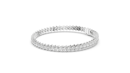 8.4 CT Lab-Grown VVS-VS EF CVD Diamond Tennis Bracelet | Marquise Cut | 18KT, 14KT, 10KT Gold & 925 Silver | Rose, Yellow, White Gold Options | Luxury Fine Jewelry