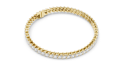 8.4 CT Lab-Grown VVS-VS EF CVD Diamond Tennis Bracelet | Marquise Cut | 18KT, 14KT, 10KT Gold & 925 Silver | Rose, Yellow, White Gold Options | Luxury Fine Jewelry