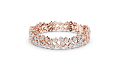 14.45 CT Lab Grown Diamond Tennis Bracelet | VVS-VS-EF CVD Diamond | 10KT, 14KT, 18KT Gold & 925 Silver | Rose, Yellow, White Gold Options | Luxury Fine Jewelry