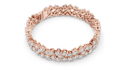 14.45 CT Lab Grown Diamond Tennis Bracelet | VVS-VS-EF CVD Diamond | 10KT, 14KT, 18KT Gold & 925 Silver | Rose, Yellow, White Gold Options | Luxury Fine Jewelry