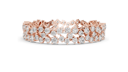 14.45 CT Lab Grown Diamond Tennis Bracelet | VVS-VS-EF CVD Diamond | 10KT, 14KT, 18KT Gold & 925 Silver | Rose, Yellow, White Gold Options | Luxury Fine Jewelry